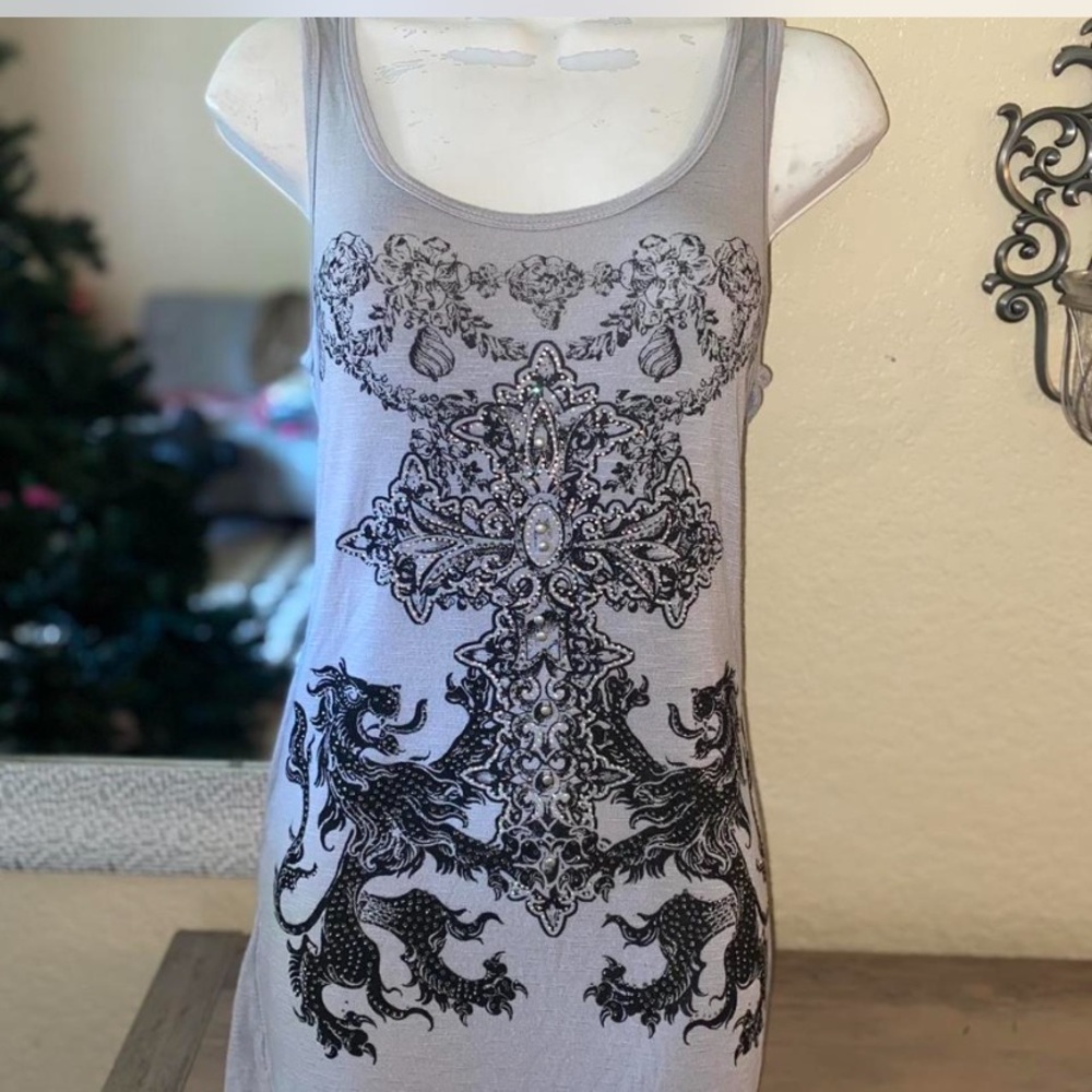 Grunge lace back tank y2k